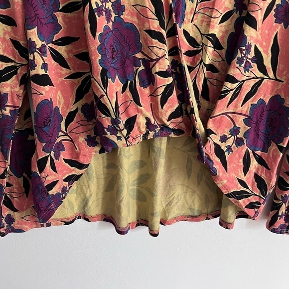 UO Silence+Noise Floral Boho Wrap Long Sleeve Top - Picture 6 of 6